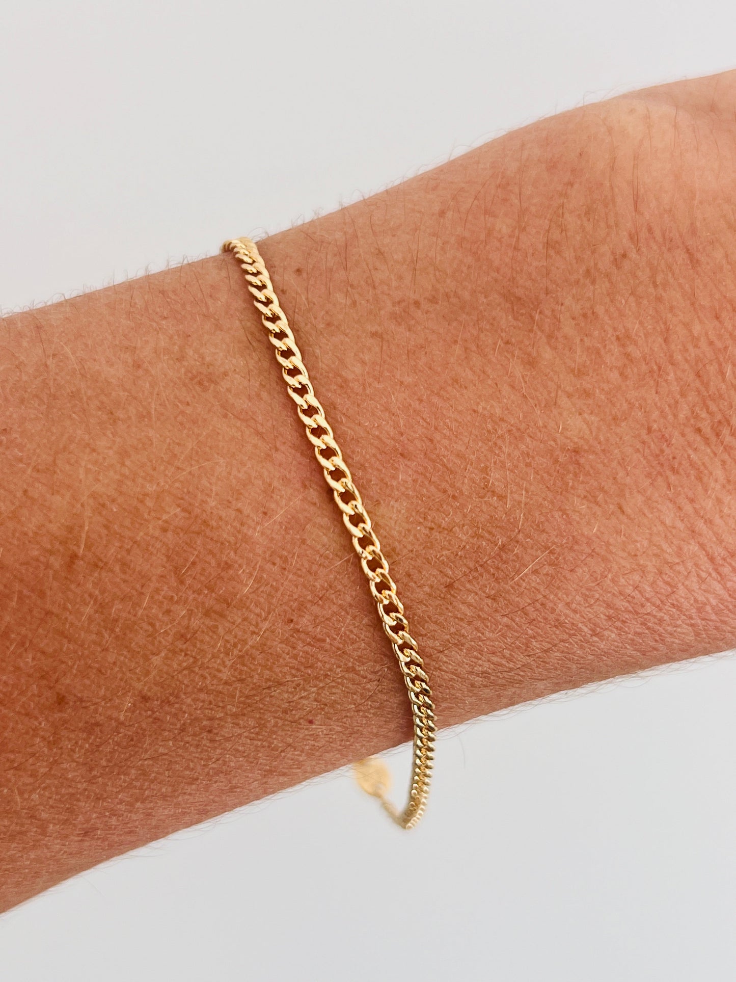 18KT Gold Filled Bracelets, Gold Filled 1.5mm Curb Bracelet | Subtle Shine, Everyday Style by HAUS OF MONOGRAM