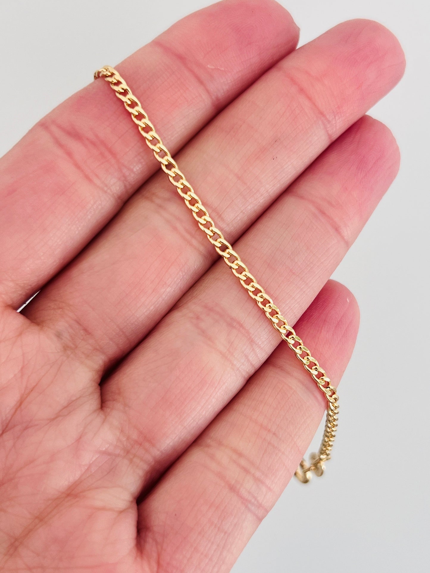 18KT Gold Filled Bracelets, Gold Filled 1.5mm Curb Bracelet | Subtle Shine, Everyday Style by HAUS OF MONOGRAM