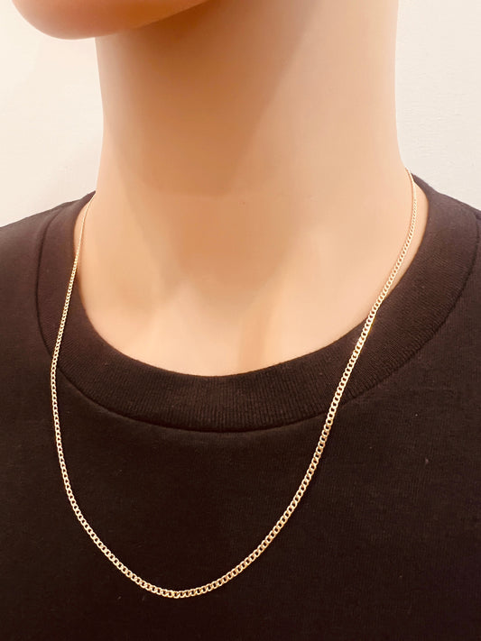 18KT Gold Filled Men's Chains, Gold Filled 1.5mm Curb Chain | 18"–24" | Everyday Essential by HAUS OF MONOGRAM