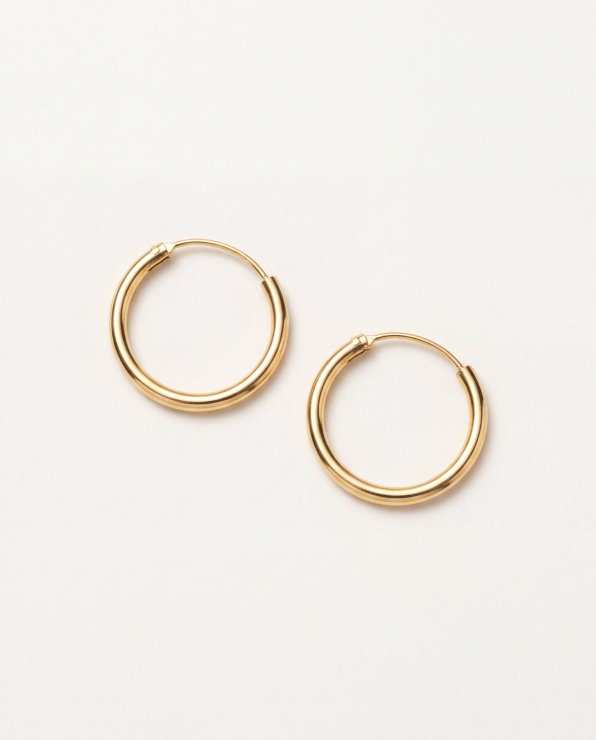 18KT Gold Filled Earrings, Gold Filled 18mm Mini Hoops | Everyday Classic Pair by HAUS OF MONOGRAM