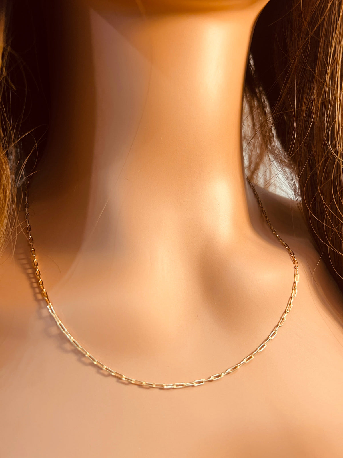 18KT Gold Filled Necklaces, Gold Filled 1.8mm Paperclip Necklace | Sleek Everyday Staple by HAUS OF MONOGRAM