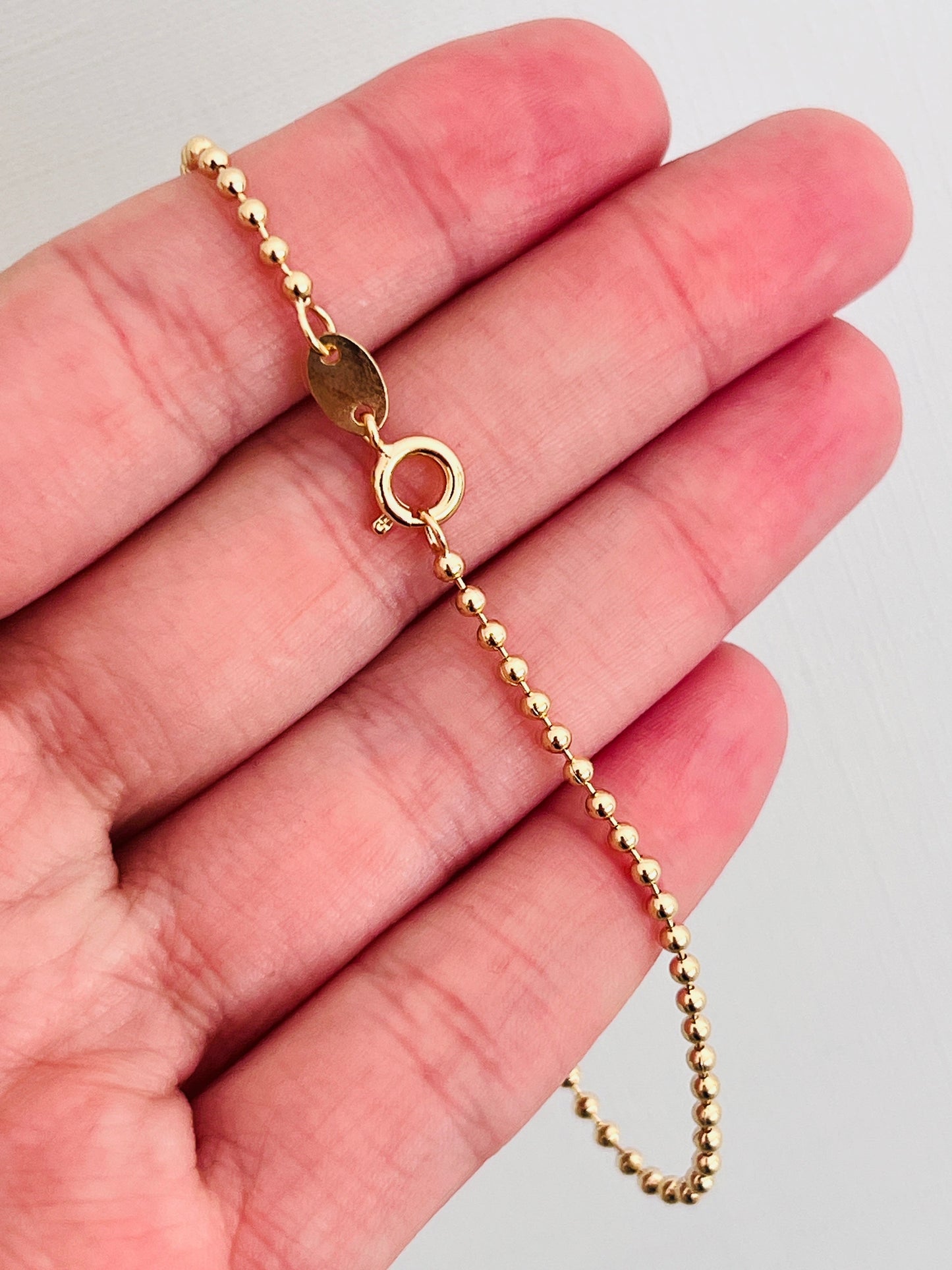 18KT Gold Filled Bracelets, Gold Filled 1mm Ball Bracelet | Dainty Minimalist Style by HAUS OF MONOGRAM