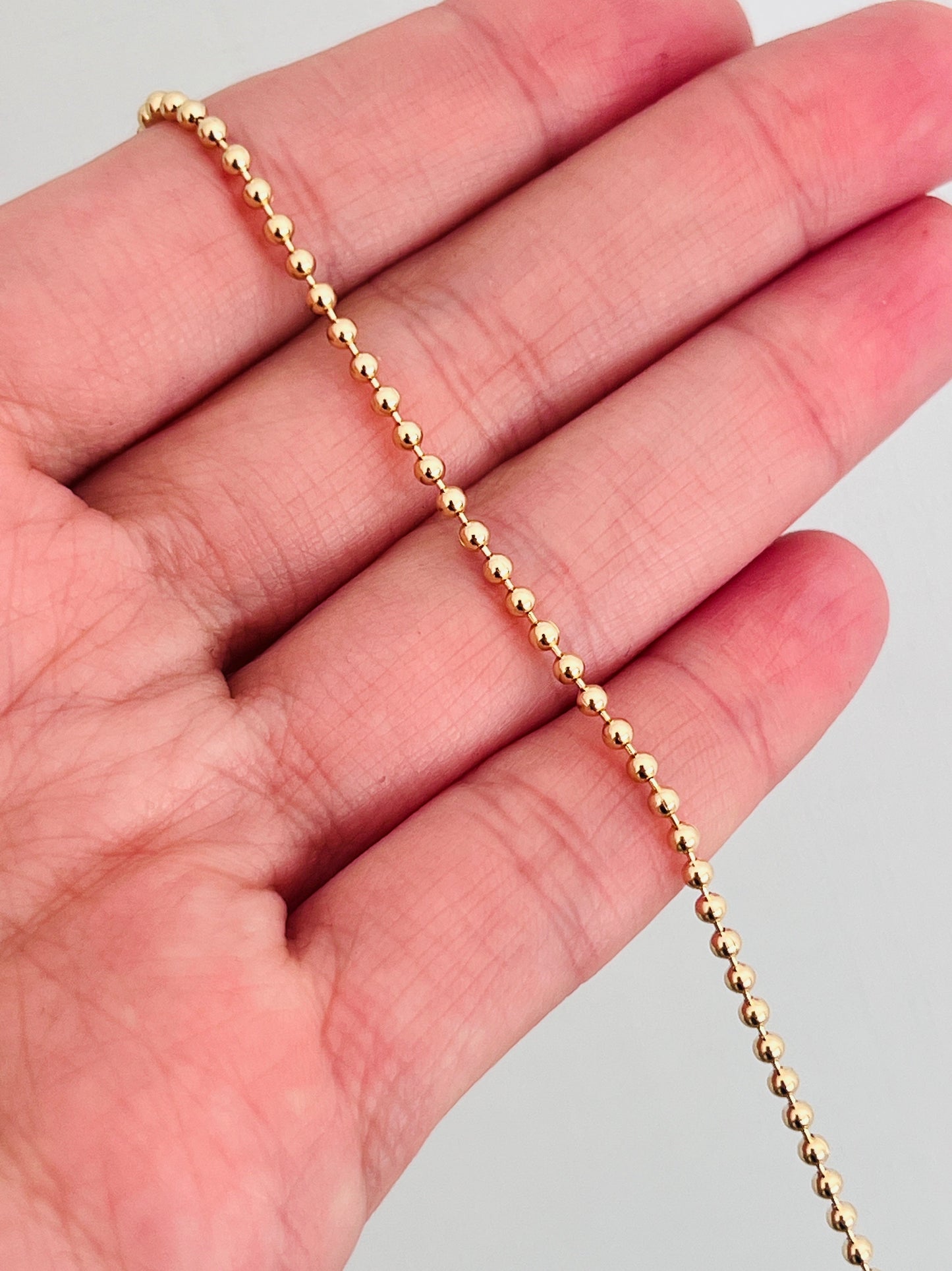 18KT Gold Filled Bracelets, Gold Filled 1mm Ball Bracelet | Dainty Minimalist Style by HAUS OF MONOGRAM