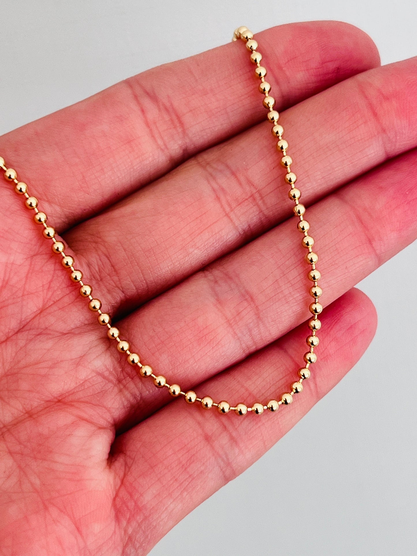 18KT Gold Filled Bracelets, Gold Filled 1mm Ball Bracelet | Dainty Minimalist Style by HAUS OF MONOGRAM