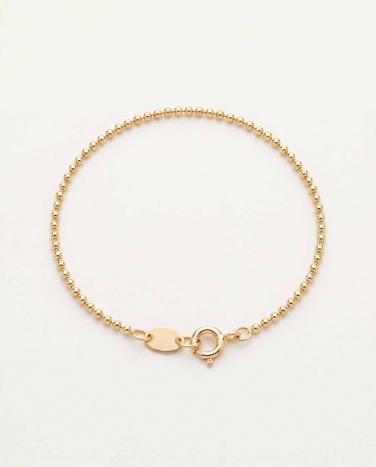 18KT Gold Filled Bracelets, Gold Filled 1mm Ball Bracelet | Dainty Minimalist Style by HAUS OF MONOGRAM