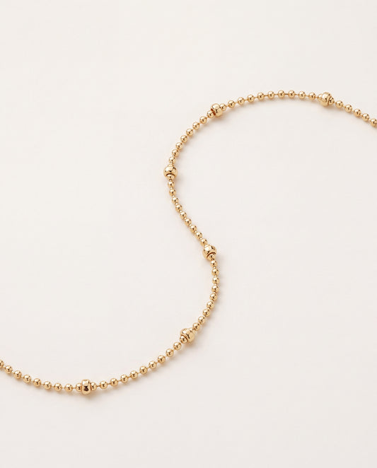 18KT Gold Filled Anklets, Gold Filled 1mm Ball Chain Anklet | Minimalist Everyday Elegance by HAUS OF MONOGRAM
