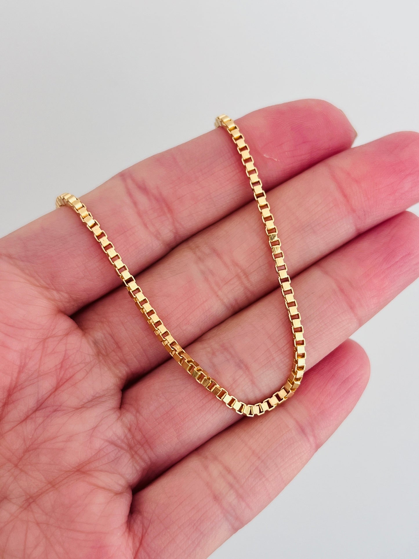 18KT Gold Filled Bracelets, Gold Filled 1mm Box Bracelet | Delicate Simplicity for Everyday Elegance by HAUS OF MONOGRAM