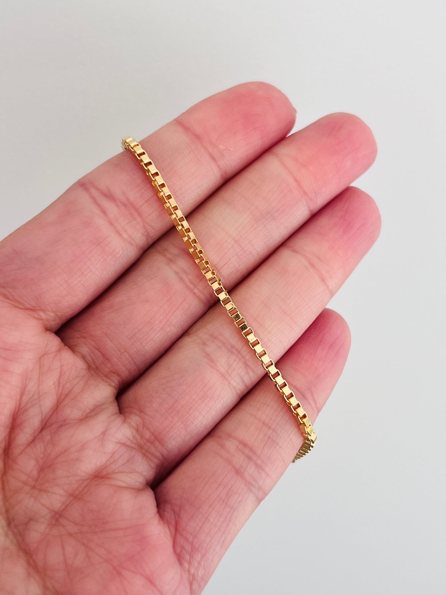 18KT Gold Filled Bracelets, Gold Filled 1mm Box Bracelet | Delicate Simplicity for Everyday Elegance by HAUS OF MONOGRAM