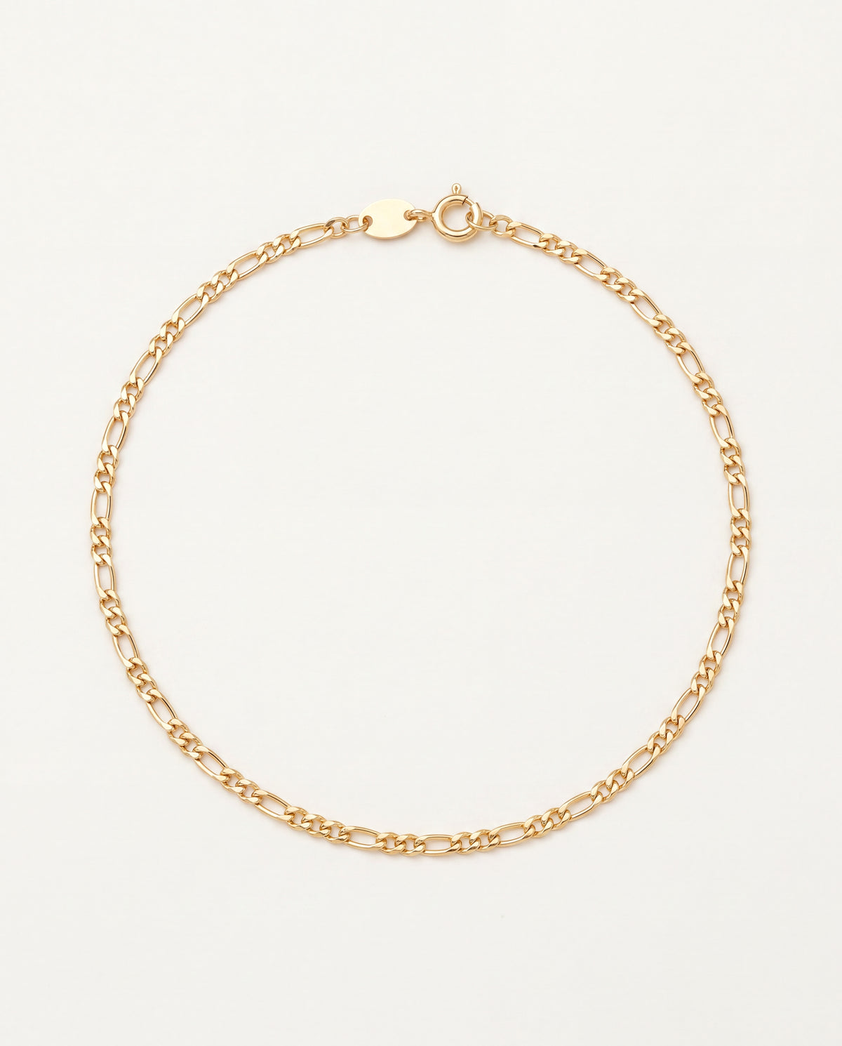 18KT Gold Filled Bracelets, Gold Filled 1mm Figaro Anklet | Dainty Everyday Gold Anklet by HAUS OF MONOGRAM