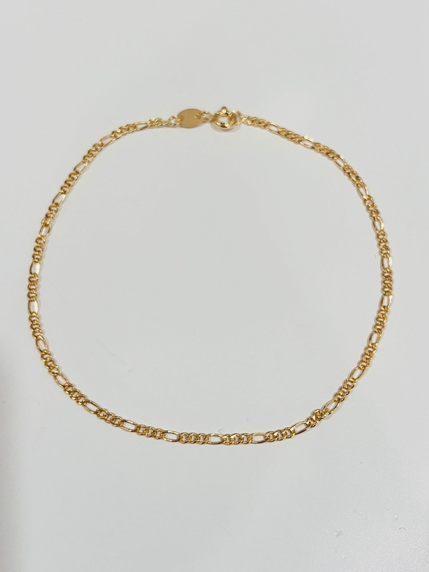 18KT Gold Filled Bracelets, Gold Filled 1mm Figaro Bracelet | Sleek & Lightweight Everyday Staple by HAUS OF MONOGRAM