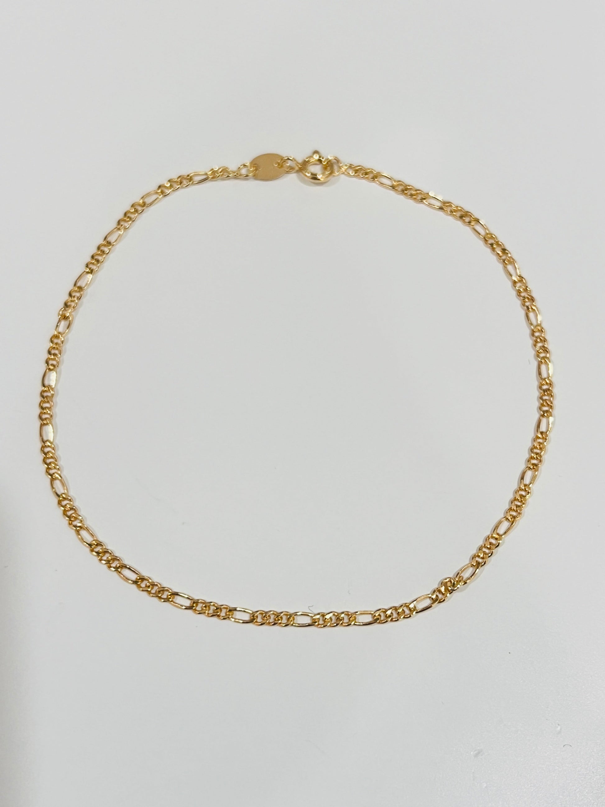 18KT Gold Filled Bracelets, Gold Filled 1mm Figaro Bracelet | Sleek & Lightweight Everyday Staple by HAUS OF MONOGRAM