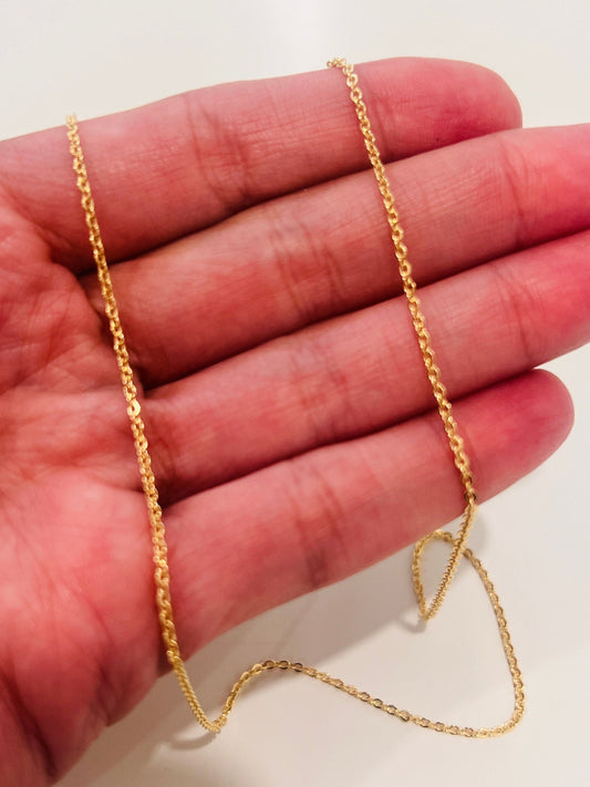 18KT Gold Filled Necklaces, Gold Filled 1mm Rolo Necklace | Delicate Everyday Staple by HAUS OF MONOGRAM