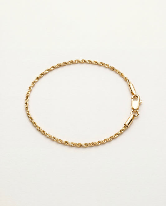 18KT Gold Filled Anklets, Gold Filled 1mm Rope Anklet | Dainty 18K Gold Chain for Everyday Wear by HAUS OF MONOGRAM