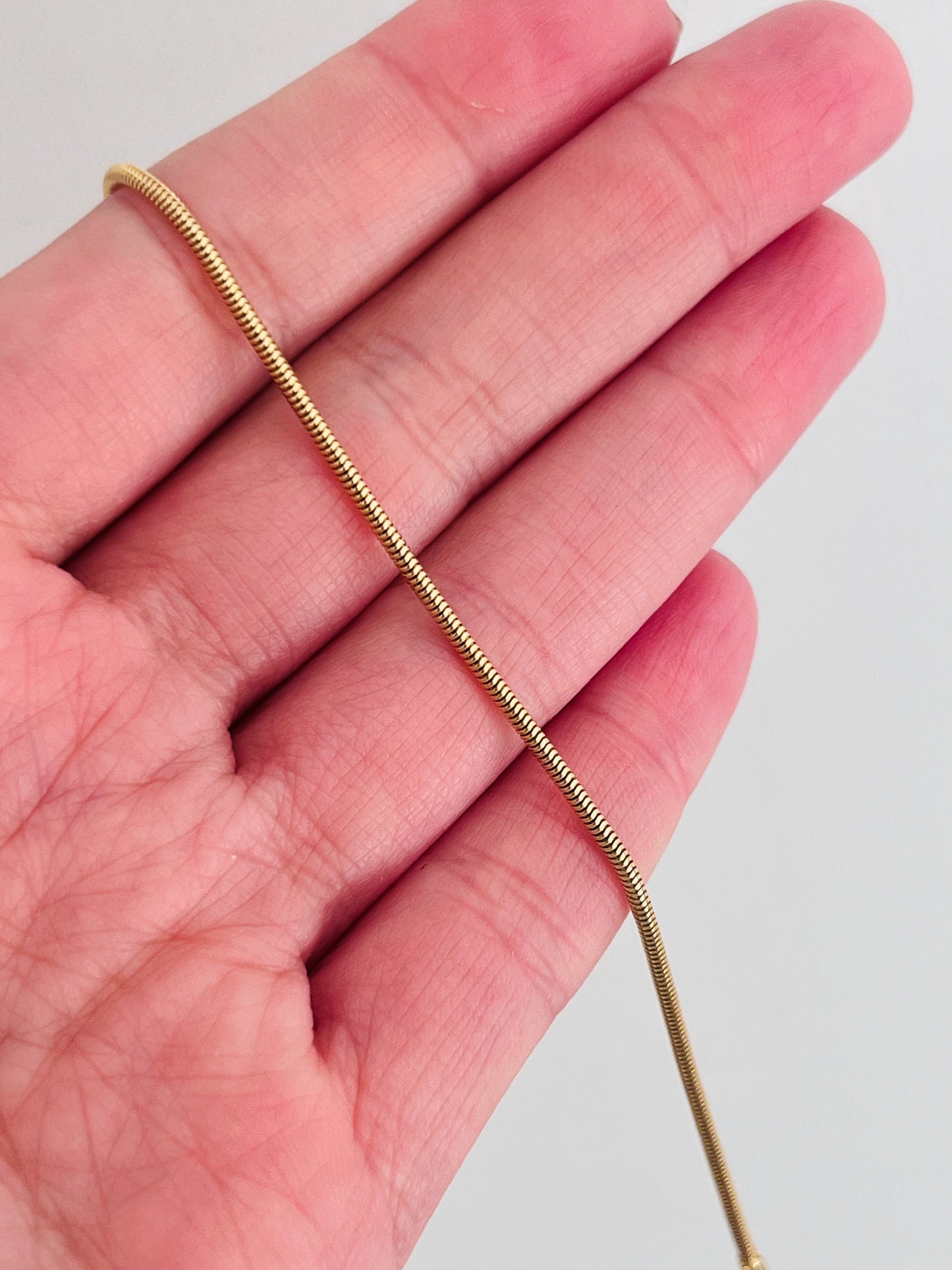 Gold Filled 1mm Snake Bracelet | Sleek Everyday Wrist Essential by HAUS OF MONOGRAM - Bracelets, 6", HOM-1-0474-6