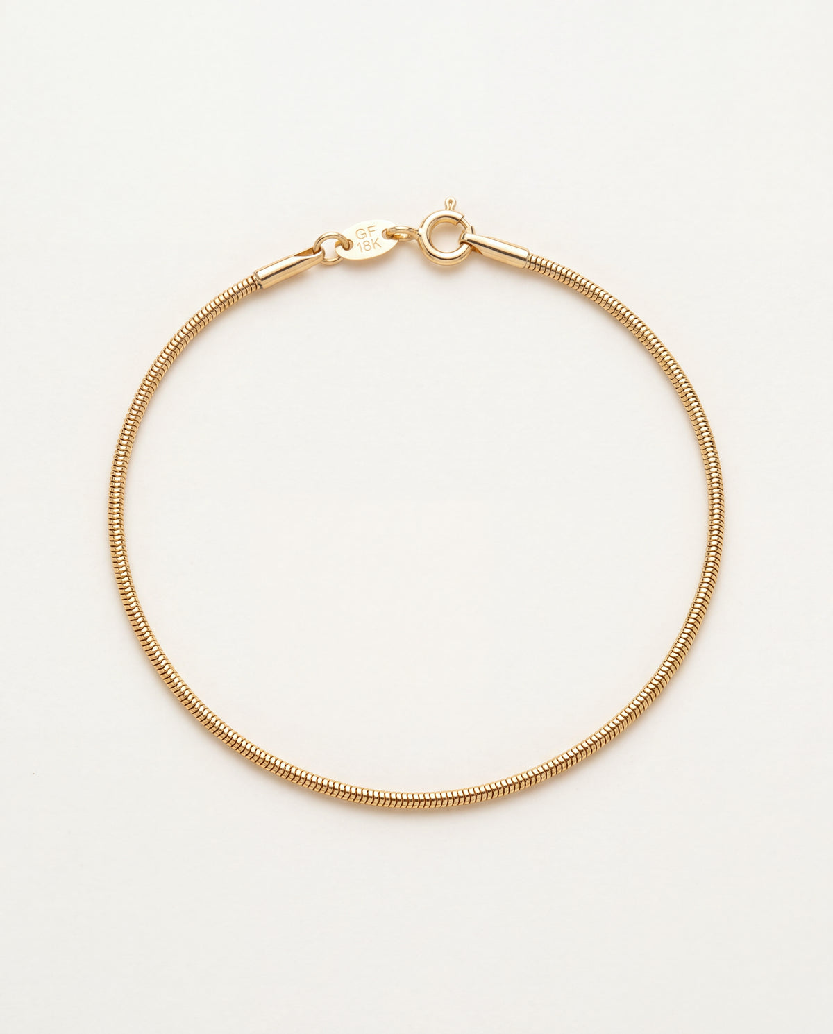 18KT Gold Filled Bracelets, Gold Filled 1mm Snake Bracelet | Sleek Everyday Wrist Essential by HAUS OF MONOGRAM
