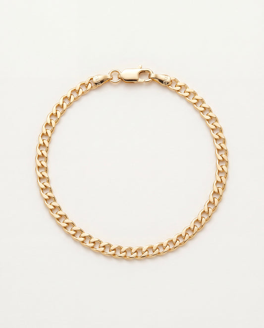 18KT Gold Filled Anklets, Gold Filled 2.5mm Curb Anklet | Classic 18K Gold Chain, 10" Length by HAUS OF MONOGRAM