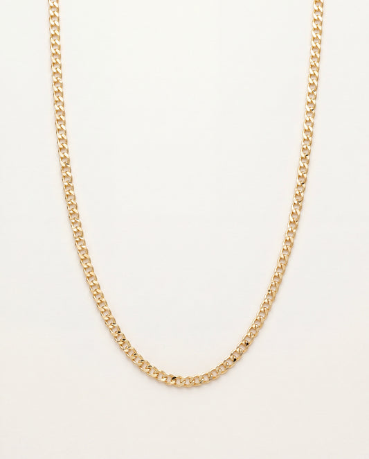 18KT Gold Filled Necklaces, Gold Filled 2.5mm Curb Necklace | Classic Everyday Chain by HAUS OF MONOGRAM