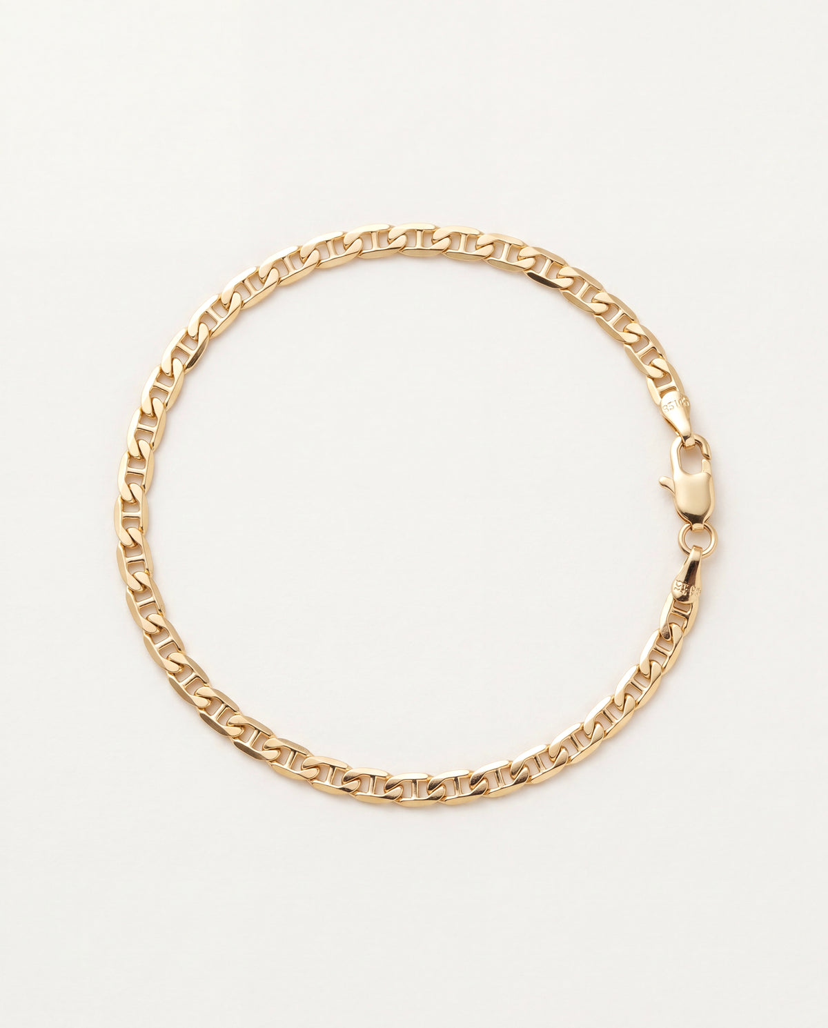 18KT Gold Filled Bracelets, Gold Filled 2.5mm Mariner Link Bracelet | Dainty Gold Chain for Everyday Wear by HAUS OF MONOGRAM