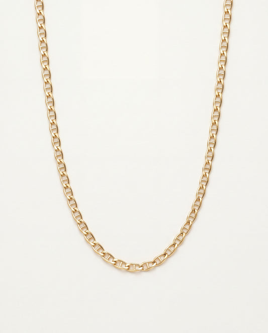 18KT Gold Filled Necklaces, Gold Filled 2.5mm Mariner Necklace | Bold Nautical Shine by HAUS OF MONOGRAM