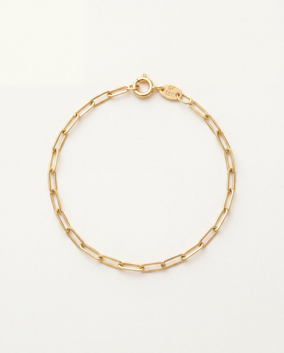 18KT Gold Filled Anklets, Gold Filled 2.5mm Paperclip Anklet | Sleek Everyday Shine by HAUS OF MONOGRAM