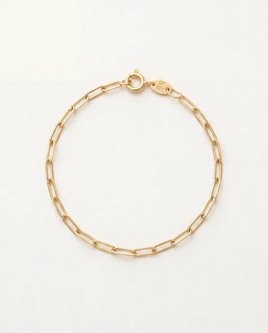 18KT Gold Filled Anklets, Gold Filled 2.5mm Paperclip Anklet | Sleek Everyday Shine by HAUS OF MONOGRAM