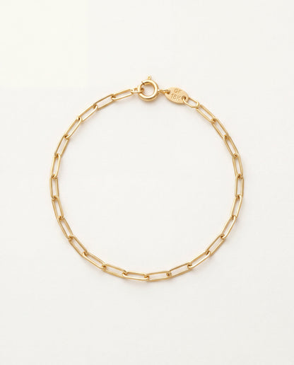18KT Gold Filled Anklets, Gold Filled 2.5mm Paperclip Anklet | Sleek Everyday Shine by HAUS OF MONOGRAM