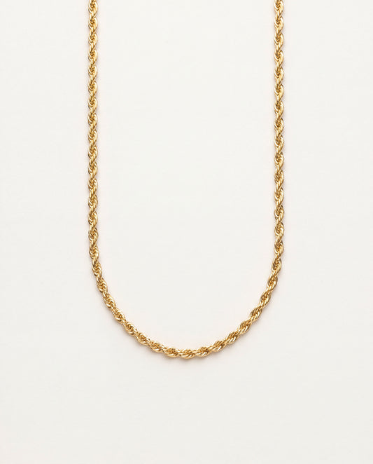 18KT Gold Filled Necklaces, Gold Filled 2.5mm Rope Necklace | Classic Everyday Chain by HAUS OF MONOGRAM