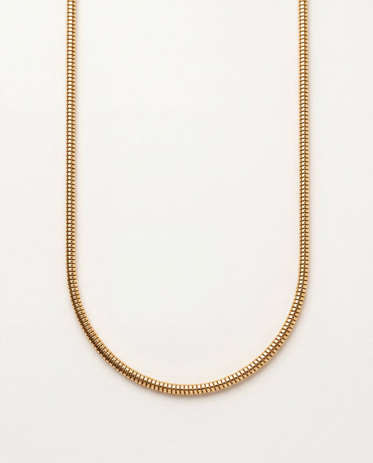 18KT Gold Filled Necklaces, Gold Filled 2.5mm Snake Necklace | Sleek, Smooth & Stylish by HAUS OF MONOGRAM