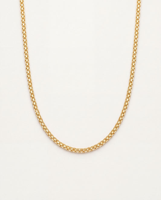 18KT Gold Filled Necklaces, Gold Filled 2.5mm Woven Mesh Necklace | Delicate Textured Chain Jewelry by HAUS OF MONOGRAM