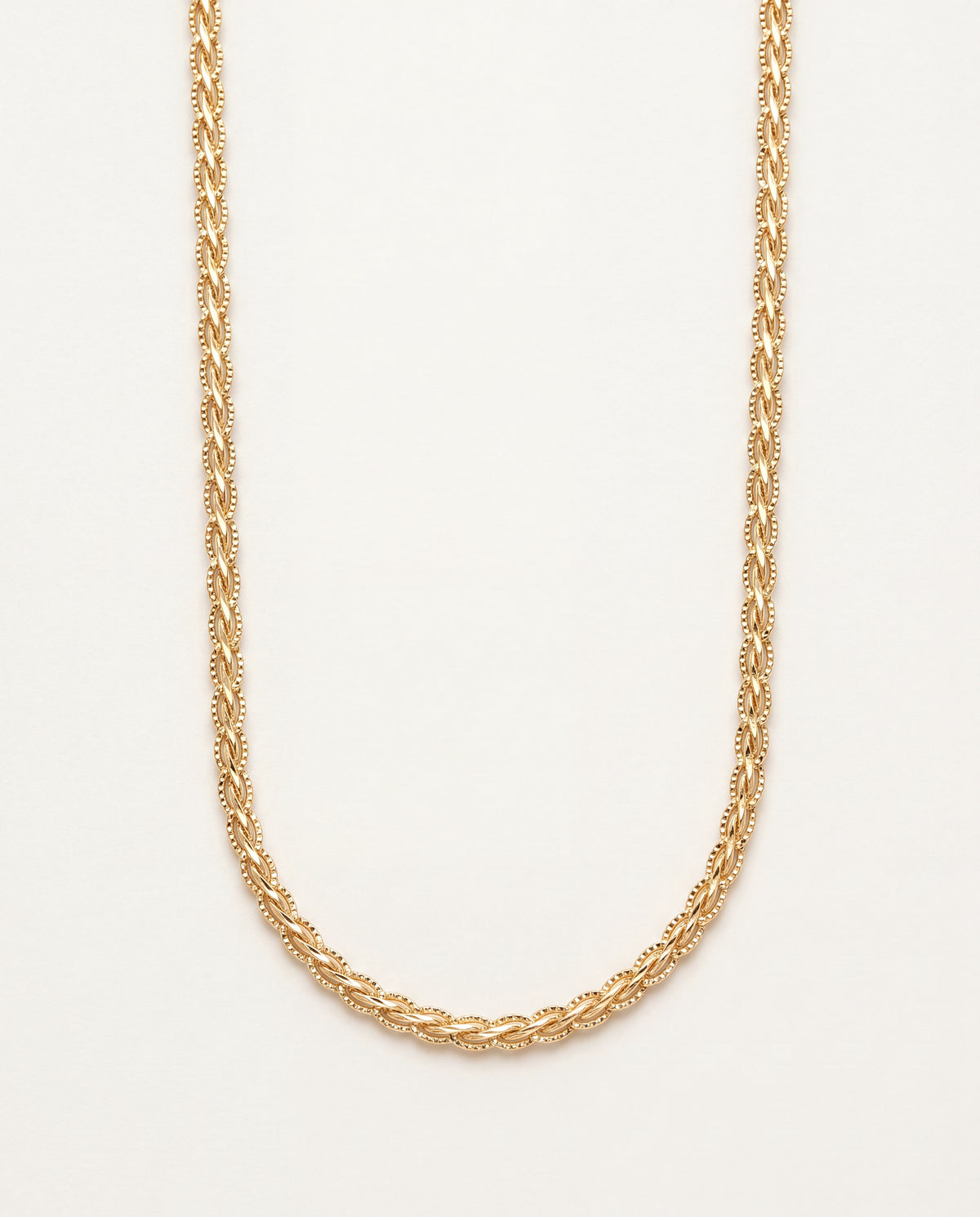 18KT Gold Filled Necklaces, Gold Filled 2.5mm Woven Necklace | Sleek Texture, Subtle Shine by HAUS OF MONOGRAM