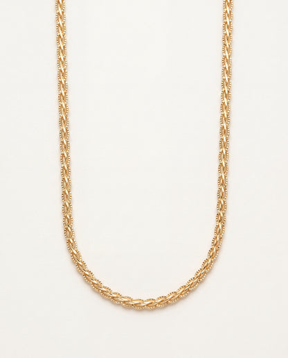 18KT Gold Filled Necklaces, Gold Filled 2.5mm Woven Necklace | Sleek Texture, Subtle Shine by HAUS OF MONOGRAM