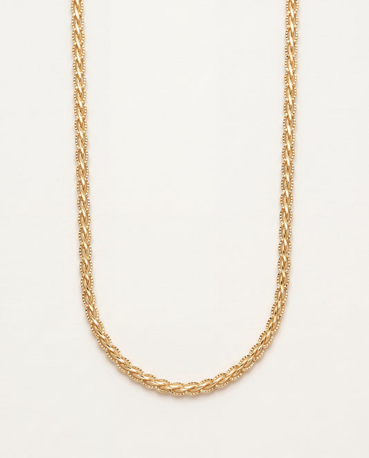 18KT Gold Filled Necklaces, Gold Filled 2.5mm Woven Necklace | Sleek Texture, Subtle Shine by HAUS OF MONOGRAM