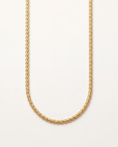 18KT Gold Filled Necklaces, Gold Filled 2.5mm Woven Necklace by HAUS OF MONOGRAM