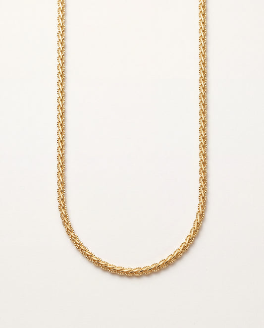 18KT Gold Filled Necklaces, Gold Filled 2.5mm Woven Necklace by HAUS OF MONOGRAM