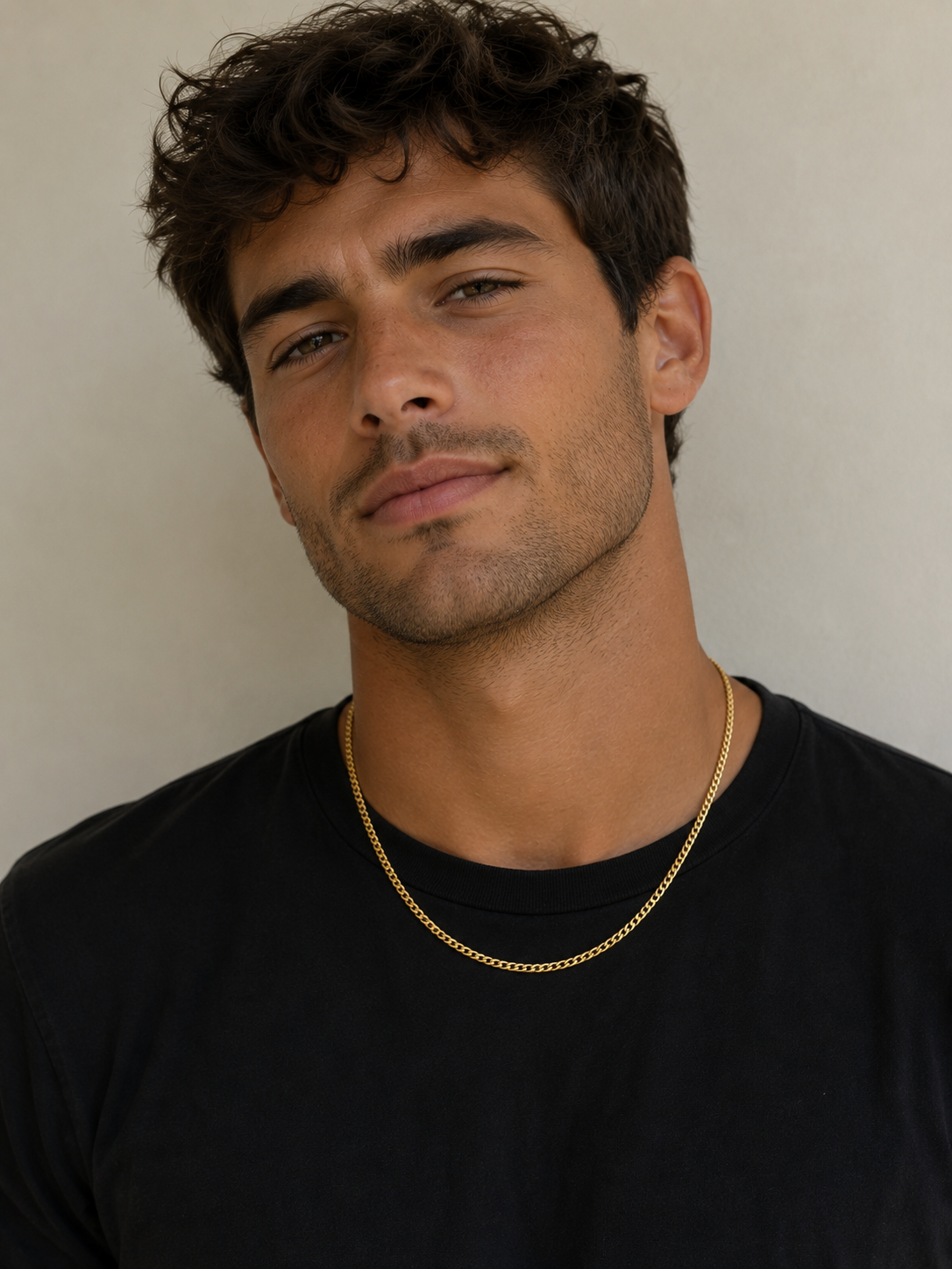 18KT Gold Filled Men's Chains, Gold Filled 2.5mm Curb Chain | Classic Everyday Necklace by HAUS OF MONOGRAM