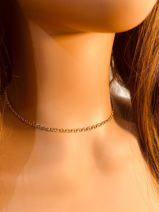 18KT Gold Filled Necklaces, Gold Filled 2.5mm Mariner Necklace | Bold Nautical Shine by HAUS OF MONOGRAM