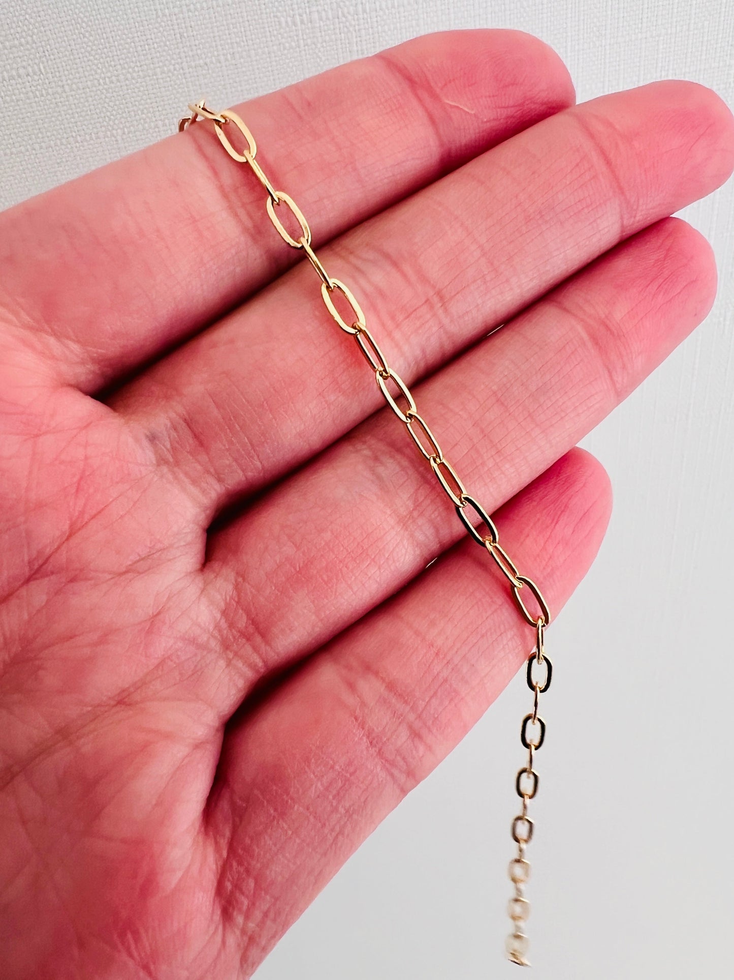 18KT Gold Filled Bracelets, Gold Filled 2.5mm Paperclip Bracelet | Modern Minimalist Charm by HAUS OF MONOGRAM