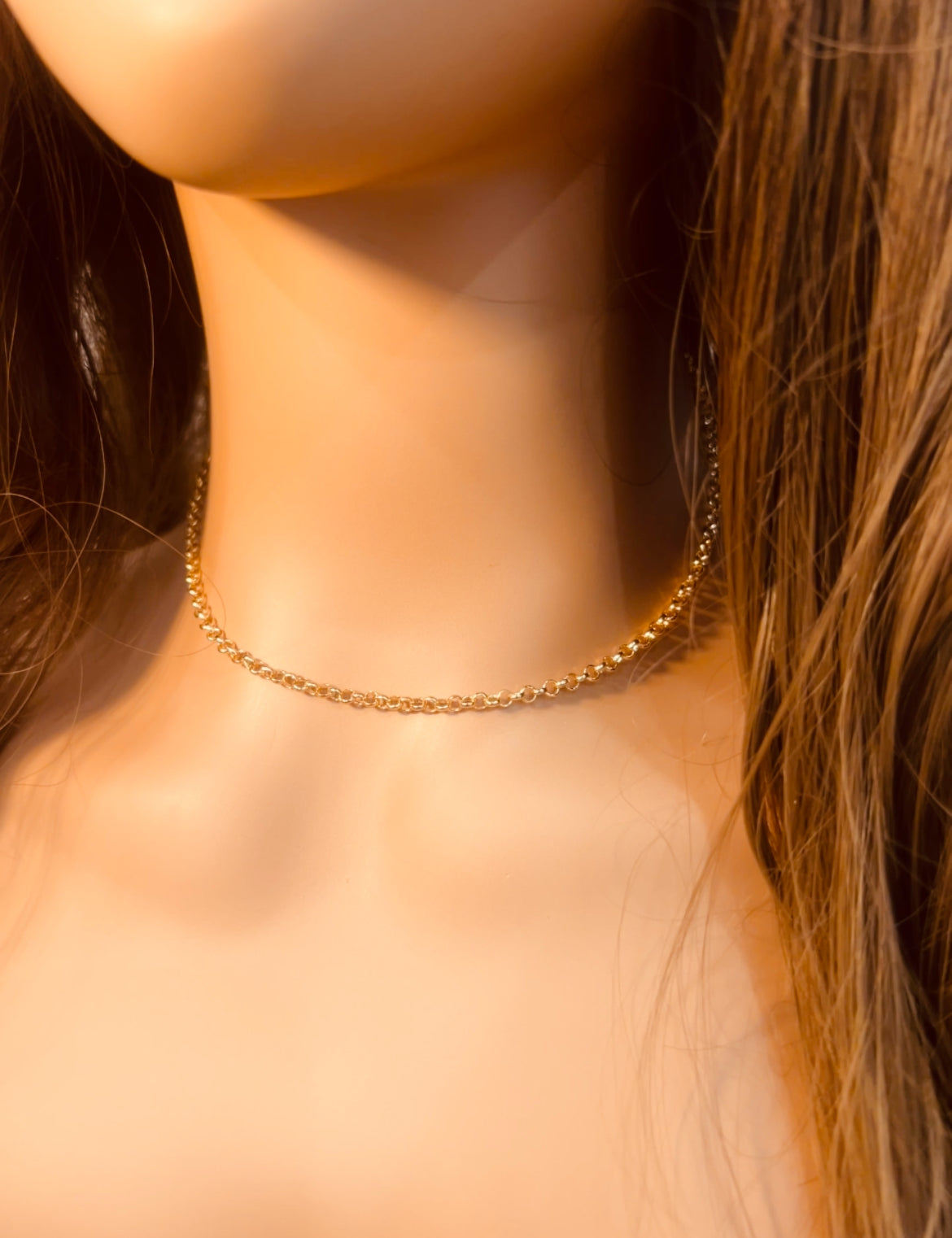 18KT Gold Filled Necklaces, Gold Filled 2.5mm Rolo Necklace with Bolt Ring Clasp | Reversible Chain Design by HAUS OF MONO...