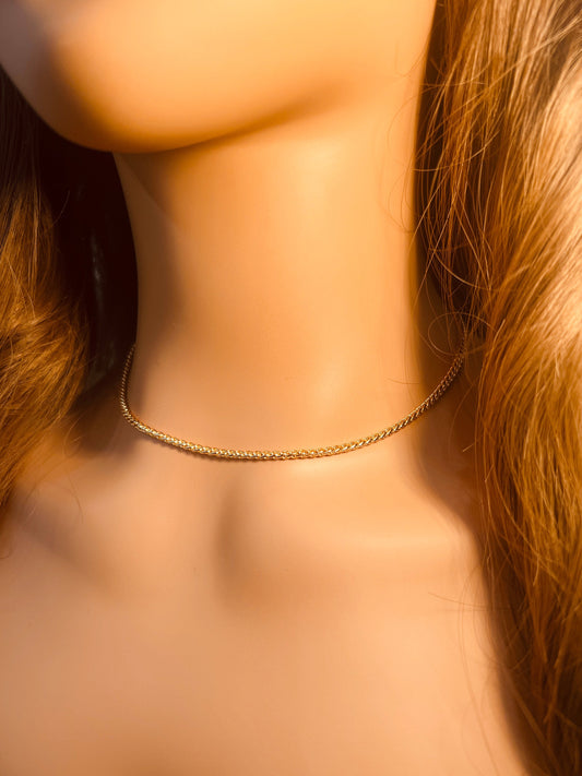 18KT Gold Filled Necklaces, Gold Filled 2.5mm Spiga Necklace | Classic Rope Design by HAUS OF MONOGRAM