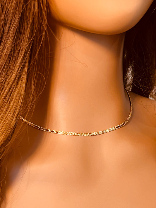 18KT Gold Filled Necklaces, Gold Filled 2.5mm Woven Necklace | Sleek Texture, Subtle Shine by HAUS OF MONOGRAM
