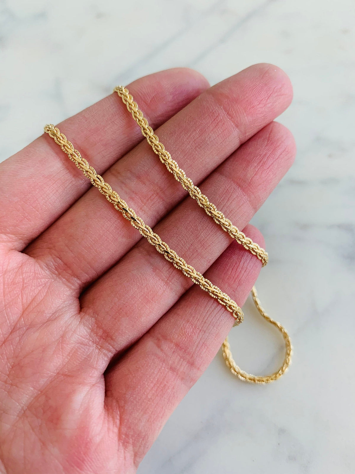 18KT Gold Filled Necklaces, Gold Filled 2.5mm Woven Necklace | Sleek Texture, Subtle Shine by HAUS OF MONOGRAM