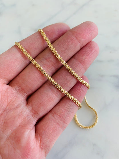 18KT Gold Filled Necklaces, Gold Filled 2.5mm Woven Necklace | Sleek Texture, Subtle Shine by HAUS OF MONOGRAM