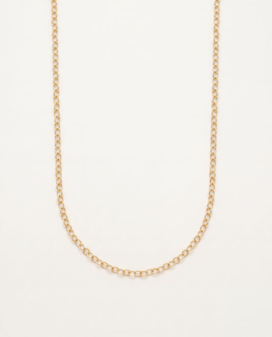 18KT Gold Filled Necklaces, Gold Filled 2mm Cable Link Necklace | Classic Everyday Chain by HAUS OF MONOGRAM
