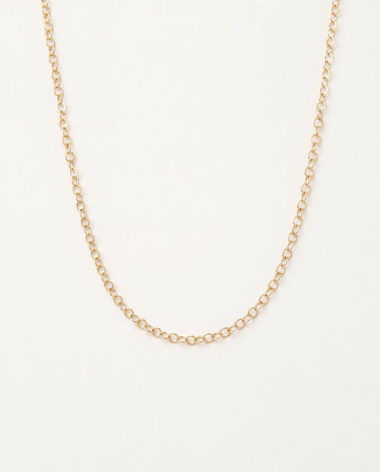 18KT Gold Filled Necklaces, Gold Filled 2mm Cable Link Necklace by HAUS OF MONOGRAM