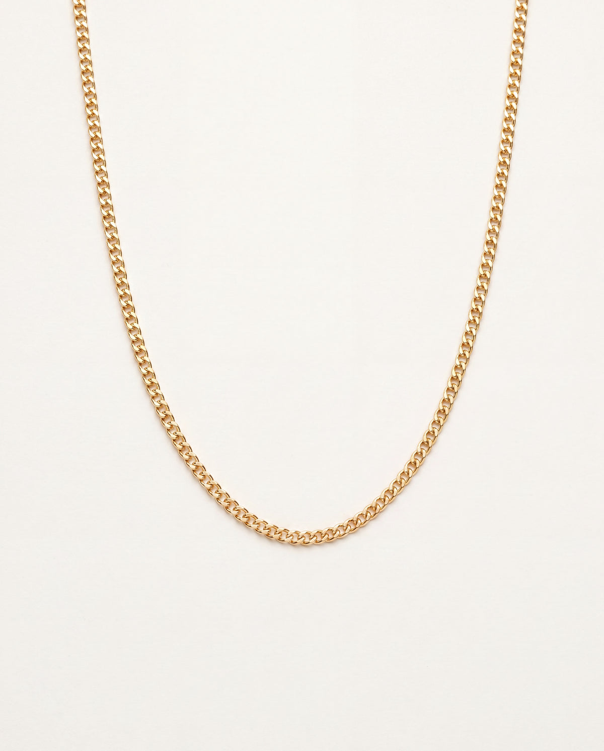 18KT Gold Filled Men's Chains, Gold Filled 2mm Curb Chain | 18"–30" | Everyday Statement by HAUS OF MONOGRAM