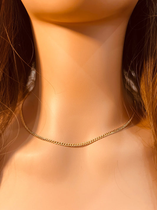 18KT Gold Filled Necklaces, Gold Filled 2mm Curb Necklace | Everyday Shine Classic Chain by HAUS OF MONOGRAM