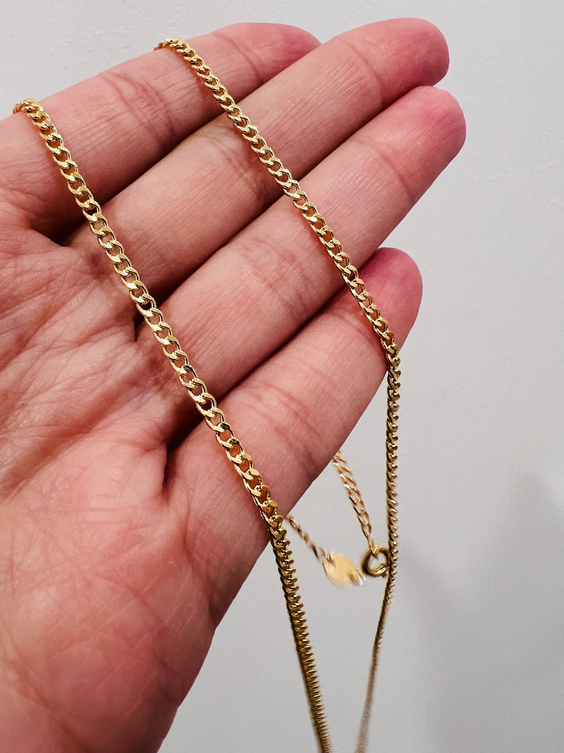 18KT Gold Filled Necklaces, Gold Filled 2mm Curb Necklace | Everyday Shine Classic Chain by HAUS OF MONOGRAM