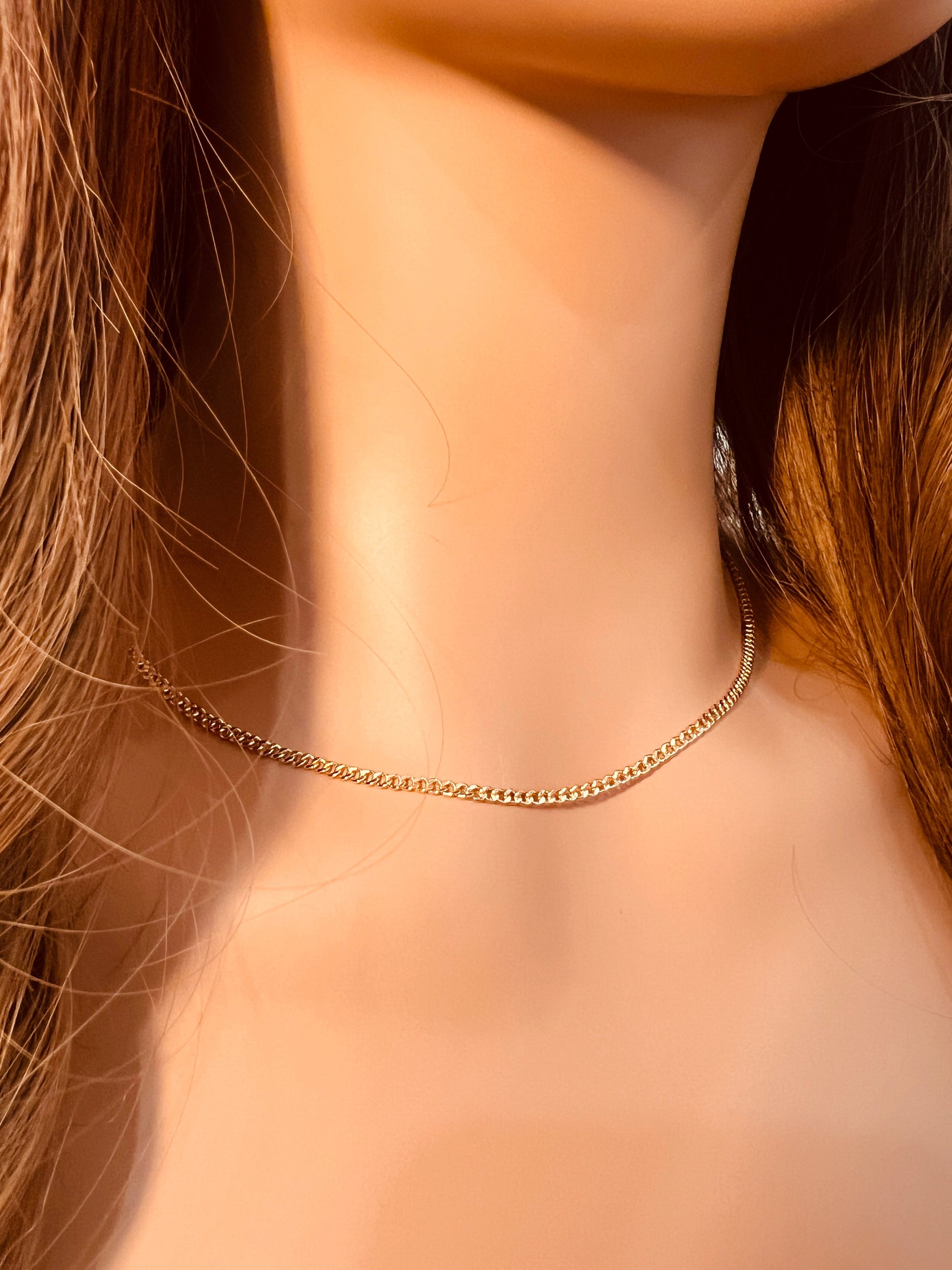 18KT Gold Filled Necklaces, Gold Filled 2mm Curb Necklace | Everyday Shine Classic Chain by HAUS OF MONOGRAM