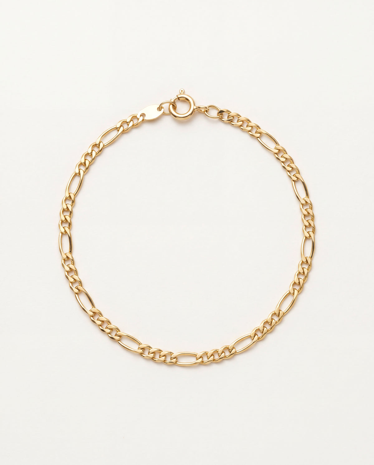 18KT Gold Filled Anklets, Gold Filled 2mm Figaro Anklet | Classic Shine for Everyday Elegance by HAUS OF MONOGRAM