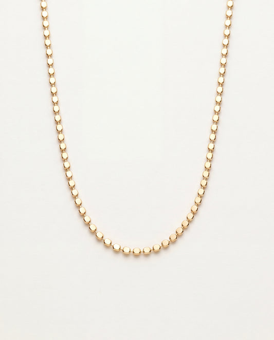 18KT Gold Filled Necklaces, Gold Filled 2mm Flat Ball Necklace | Minimal Design, Maximum Shine by HAUS OF MONOGRAM